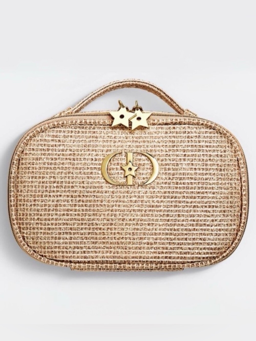 Woven Metallic Gold Top-Handle Women’s Bag